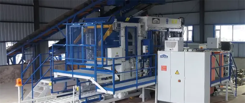 Afrika'da tam otomatik çok katmanlı beton geçme tuğla üretim projesi başlatıldı.