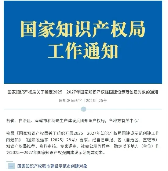 Quangong Machinery Co., Ltd., Ulusal Fikri Mülkiyet Gösterim Kuruluşu'na aday olarak seçildi.